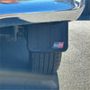 Black rubber mudflap with blue and pink gr logo for toyota hilux 2015 plus matte black finish
