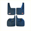 Set of four dark blue plastic mudflaps with red and white gr logos for toyota hilux 2015 plus matte black