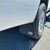 Black rubber mud flap with red and silver gr logo for toyota hilux 2015+ in matte black finish