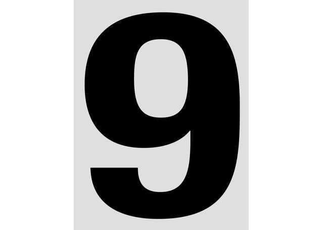 MVP Number 9 Black 28cm Cams Approved VPR-026-9