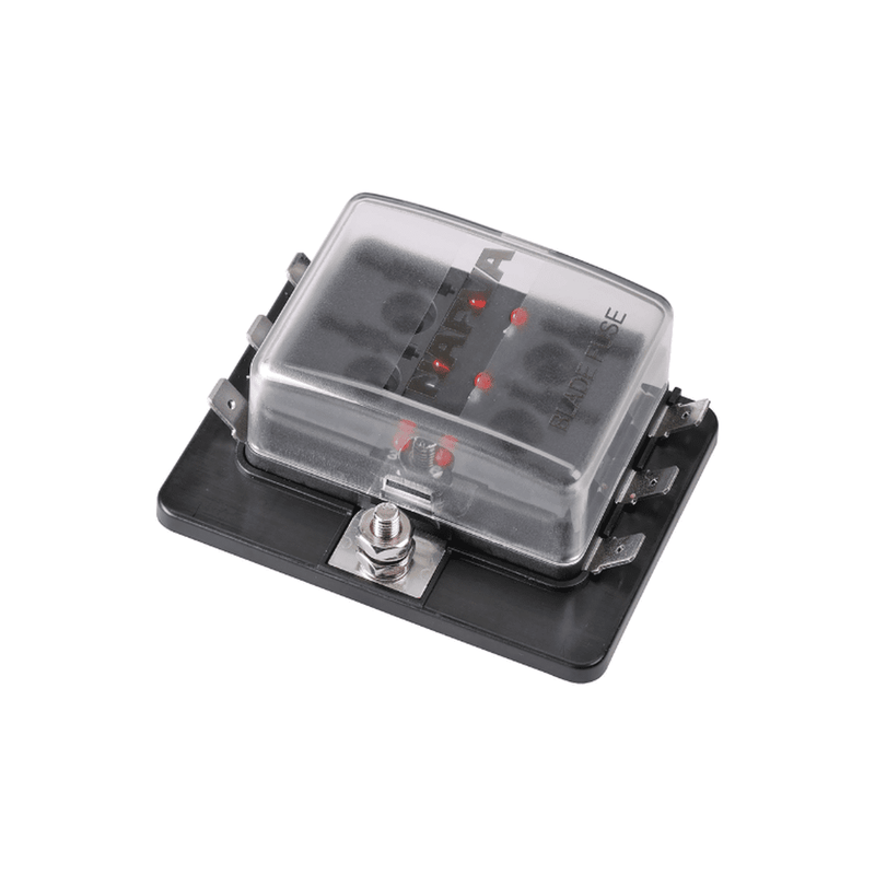 Narva 6-Way Standard ATS Blade Fuse Box Single Power-In