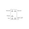 Narva Rocker Switch Aux Lights 12/24V Blue LED 63232BL