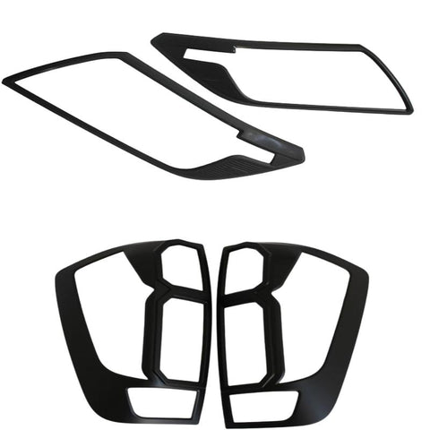 Nissan Navara NP300 Matte Black Headlight & Taillight Covers (2015-2020)