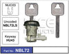 Nice Boot Lock & Key Set NBL72