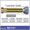 Nice Wheel Stud & Nut 7/16" 52.5mm NS141