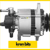 Silver and black nissan safari alternator 90a td42 high output with textured finish and auto u logo on side