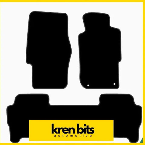 Black rubber car floor mats set by kren bits automotive designed for nissan safari gu with durable anti-slip texture