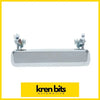 Chrome finished rectangular car door handle with two mounting brackets for nissan safari gq y60 front handles pair