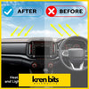 Non-slip black dash mat with red accents and central touchscreen fit for isuzu d-max plus centre lid ls-m ls-u
