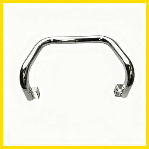 Chrome finished nudge bar with sleek curved design and square end brackets for isuzu d-max 2012-2020 front sensors