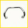 Chrome finished nudge bar handlebar guard with sleek curved design and square brackets for isuzu d-max 2012-2020 front sensors