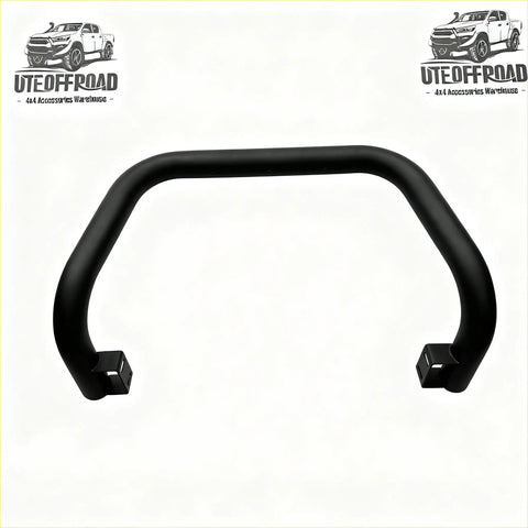 Black curved metal nudge bar with mounting brackets compatible with front sensors for isuzu d-max 2012-2020 matte black