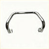 Chrome-finished metal nudge bar with sleek curved design and square end caps for mitsubishi pajero 2015-2018 front sensors