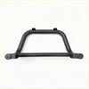Black metal nudge bar front bumper guard with mounting brackets and circular end caps for mitsubishi triton 2005-2015 matte
