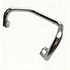 Chrome finished nudge bar with sleek curved design and mounting brackets for nissan navara d40 2005-2015 front sensors