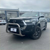 Black toyota hilux with chrome nudge bar compatible with front sensors and black alloy wheels 2015-2025 model
