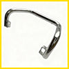 Chrome finished nudge bar with sleek curved design and mounting brackets for toyota hilux 2015-2025 front sensors