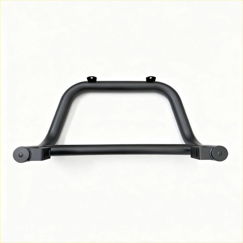 Black metal front bumper guard nudge bar with mounting brackets and round end caps for mazda bt-50 2021 gsx matte black