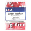 OEX Fuse Standard Blade 10A Red (Pack of 100) ACX1603