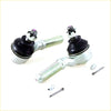 Silver metal outer tie rod end set with black rubber boots and hex nuts for nissan d21 d22 navara ute 1986-2004