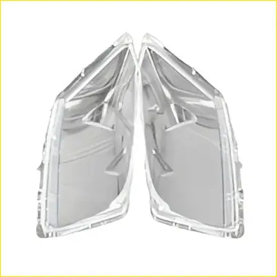 Pair of clear plastic front headlight lens cover halves fit for toyota rav4 2009-2012 showing front side