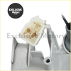 White plastic electrical connector with gold metal terminals for park lights x 2 on toyota hiace 1989 2005
