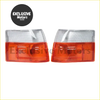 A pair of clear and orange plastic park lights in rectangular design for toyota hiace 1989-2005 back side view