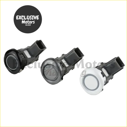 Three matte finish parking sensors in black and white for nissan g20 and infiniti fx50 models 1999-2002