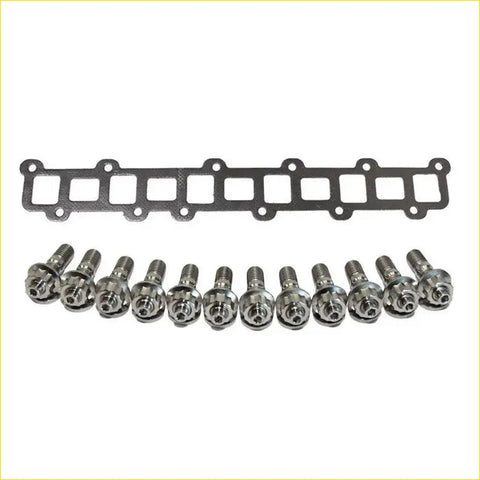 Silver metallic engine head gasket and bolts kit made of titanium for nissan patrol permaseal exhaust manifold