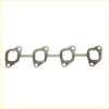 Metallic silver engine intake manifold gasket with four rectangular openings and mounting holes for nissan patrol y61