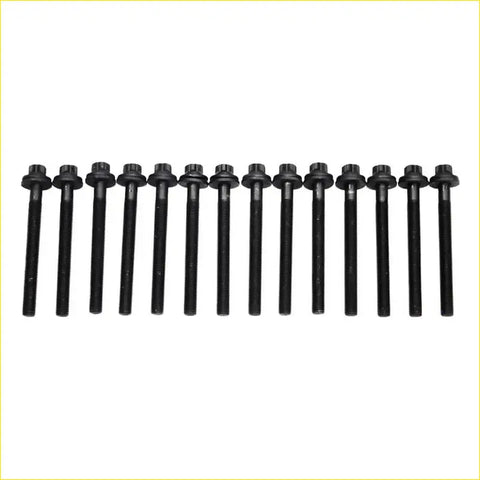 Set of black permaseal engine cylinder head bolts with hex heads for ford territory sx sy barra 4.0l