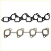 Black rubber permaseal intake and exhaust manifold gasket set with metallic flanges for nissan patrol gu zd30 3.0l