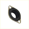 Black rubber permaseal rocker cover gasket with metallic flange and two mounting holes for ford falcon xr6 barra