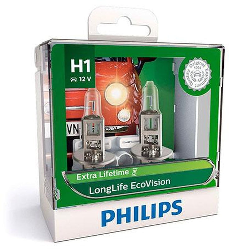Philips Eco Vision H1 Globe 12V 55W (2Pk) Longlife