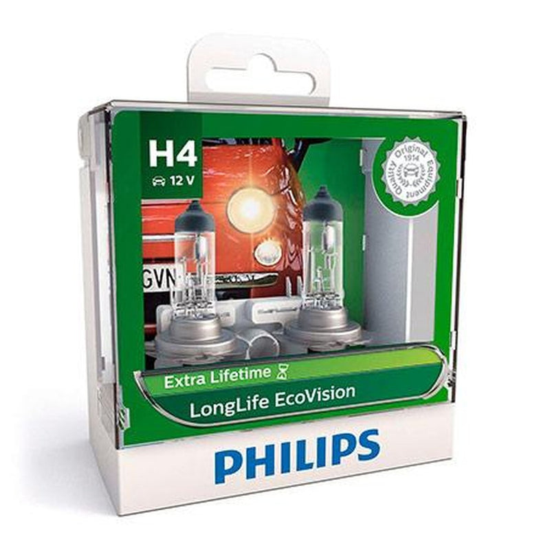 Philips Eco Vision H4 Globe 12V 60/55W (2Pk) Longlife