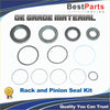 Silver and black rack and pinion seal kit for power steering on isuzu d-max 2008 to 2012 model