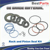 Black blue and red rubber seals in a power steering rack and pinion seal kit for toyota tacoma 2005 to 2011