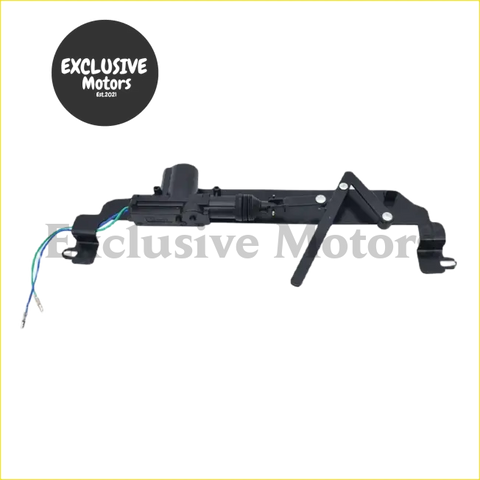 Black plastic power tailgate lock system back side with wiring for nissan navara d40 door latch mechanism
