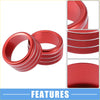 Red metallic power volume tune 4wd switch knob cover ring with textured grip and silver accents for toyota tundra