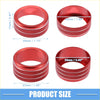 Red metallic car audio speaker ring with textured grip bands and precise markings for toyota tundra 4wd knob cover