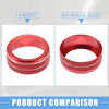 Red metallic gear shift knob cover with textured grip and silver accents for toyota tundra 4wd switch ring set