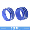 Blue metallic power volume tune 4wd switch knob cover for toyota tundra with textured grip and white stripes