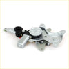Silver metal power window regulator for Toyota Hilux 2004-2016 with black plastic parts and circular gear mechanism