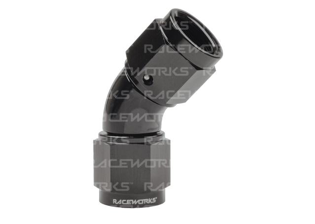 Raceworks Female To Female Swivel An-3 45 Deg