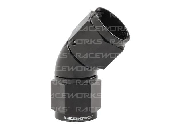Raceworks Female To Female Swivel An-10 45 Deg