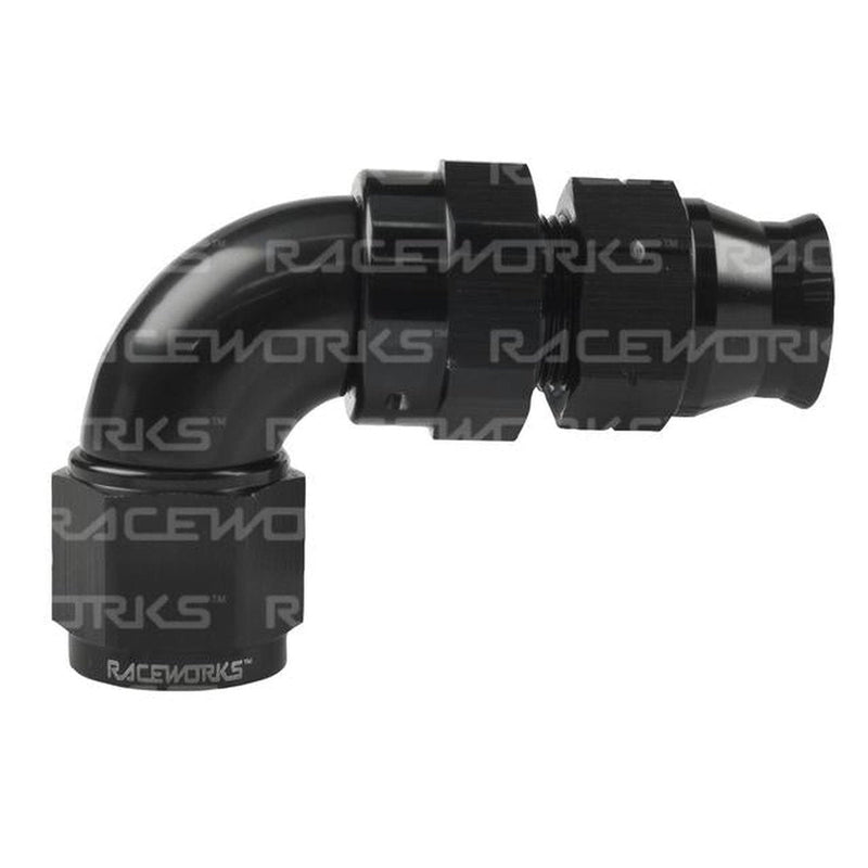 Raceworks Female An-10 To 5/8 Tube 90Deg Adapter