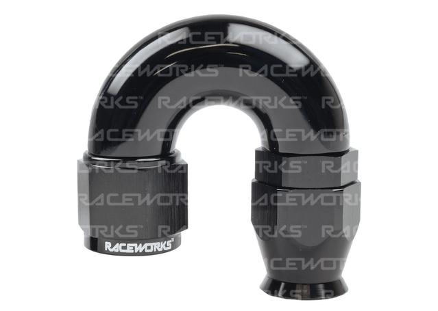 Raceworks Teflon Hose Fitting An-8 180 Deg