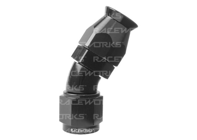 Raceworks Teflon Hose Fitting An-12 30 Deg