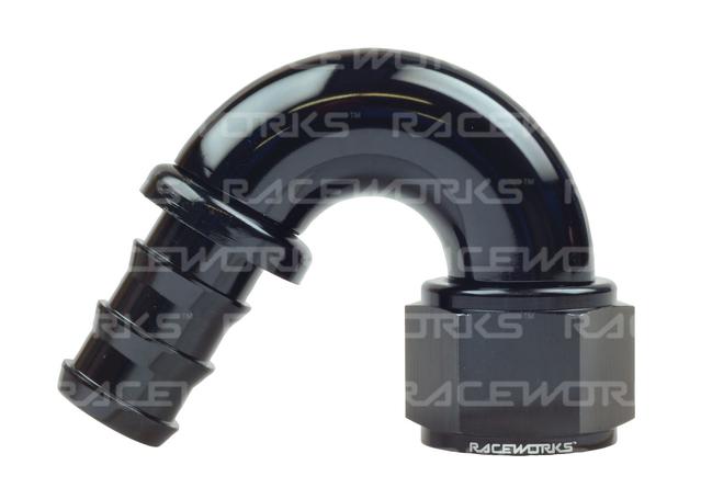 Raceworks Push Lok Hose Fitting An-12 150 Deg