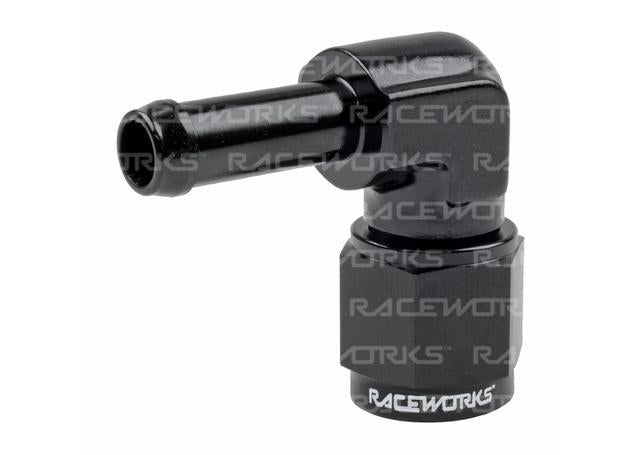 Raceworks Female An-6 To 5/16" Barb 90 Deg
